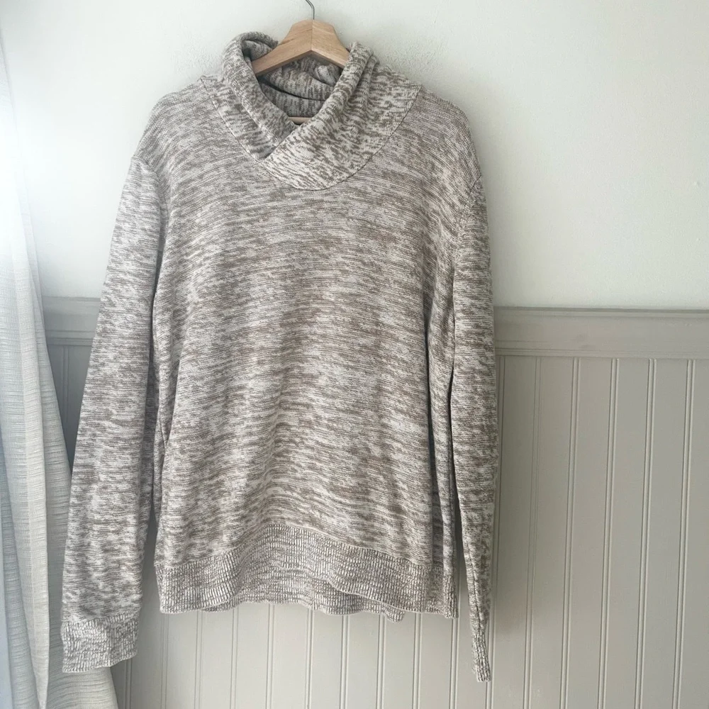 Express Men's XL Knit Sweater Tan and Cream
